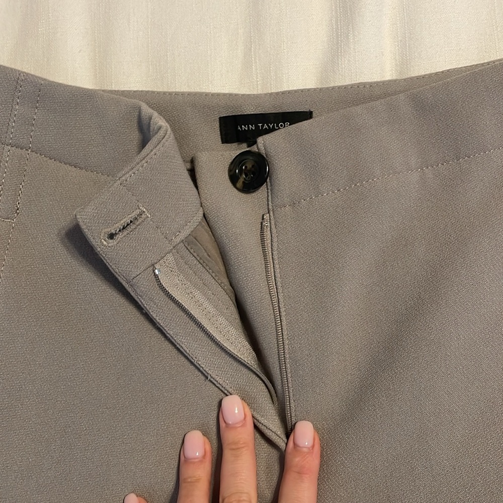 Anne Taylor Wide Legged Grey Polyester Trousers